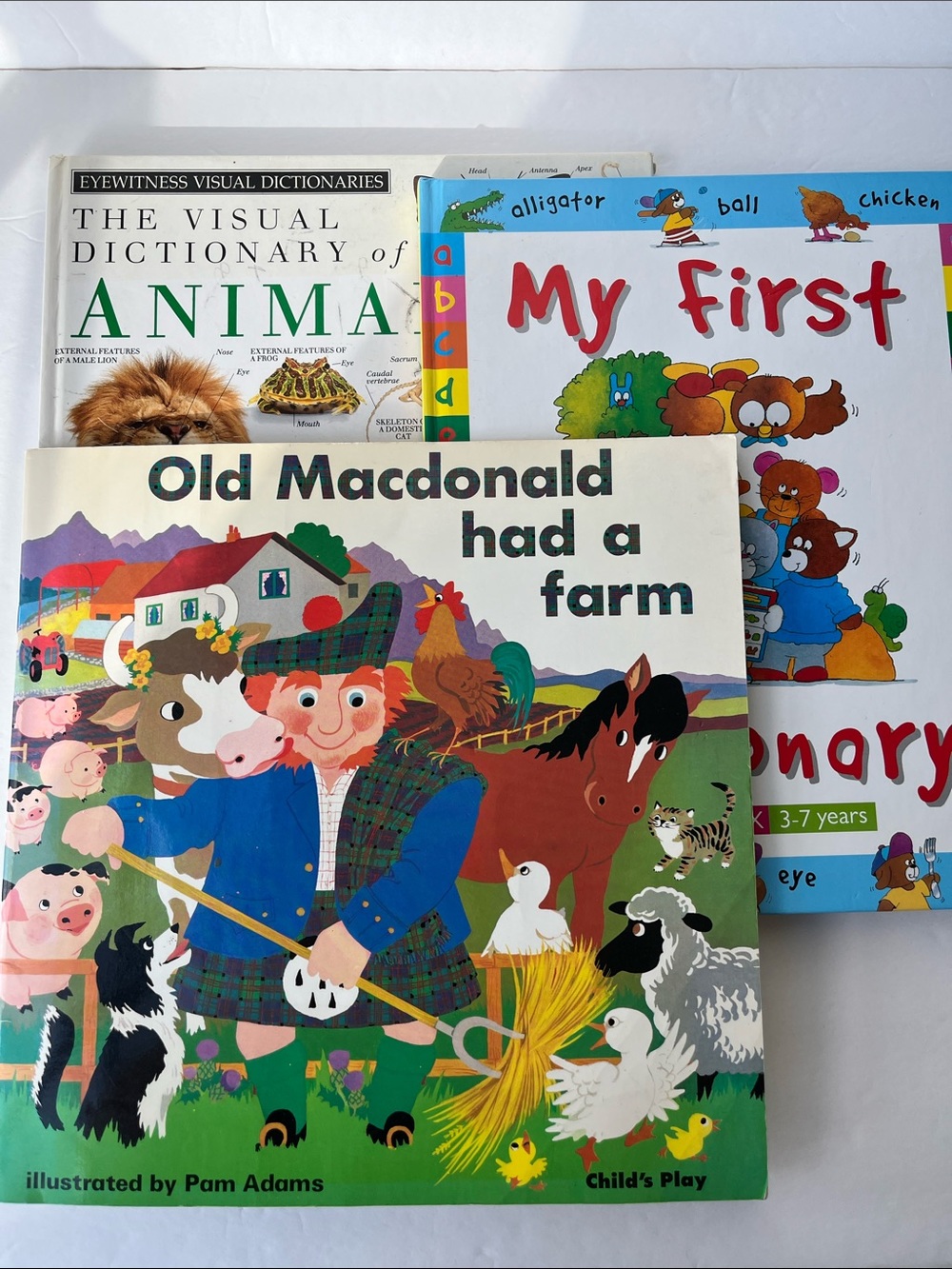 Old Macdonald Had a Farm My First Dictionary Animals 3 Books Bundle